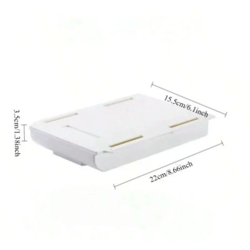 Under Desk Storage Drawer – Hidden Self-Adhesive Organizer for Office & Home