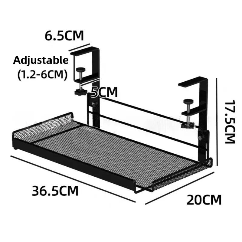 No-Drill Under Desk Cable Management Tray