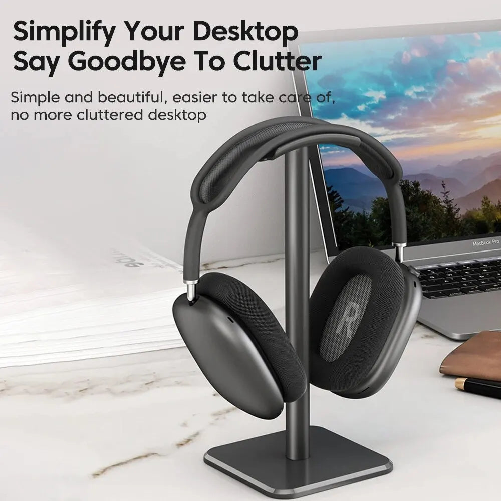 Universal Aluminum Headphone Stand for Gaming & Office Desks