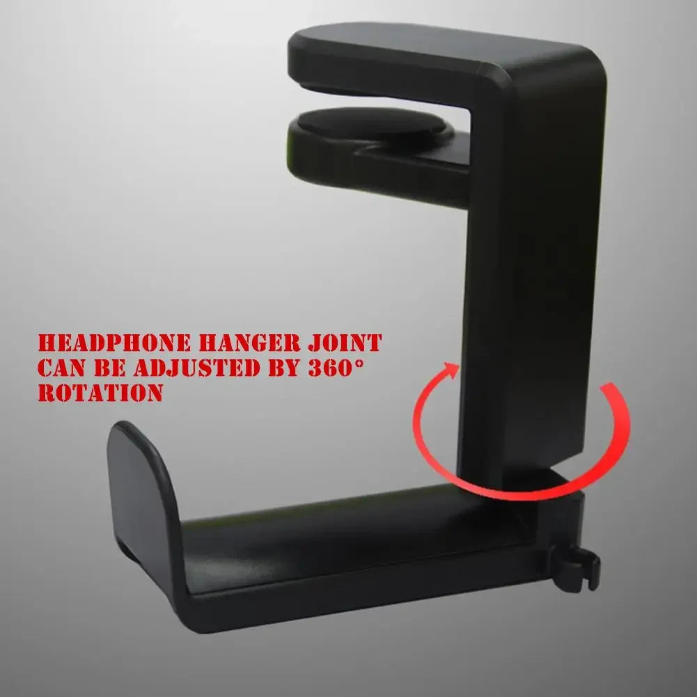 360° Rotating Under Desk Headphone Hook