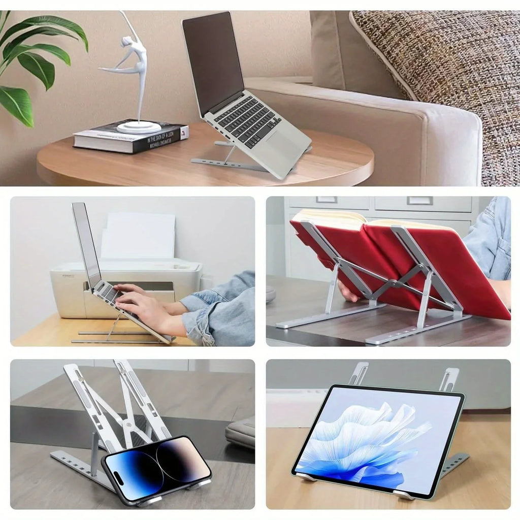 Adjustable Aluminum Laptop Stand – Foldable Ergonomic Laptop Riser