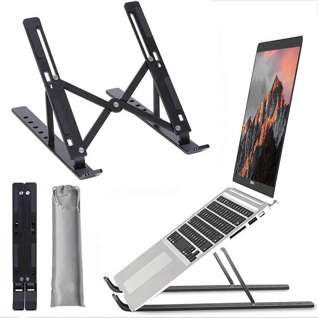 Adjustable Aluminum Laptop Stand – Foldable Ergonomic Laptop Riser