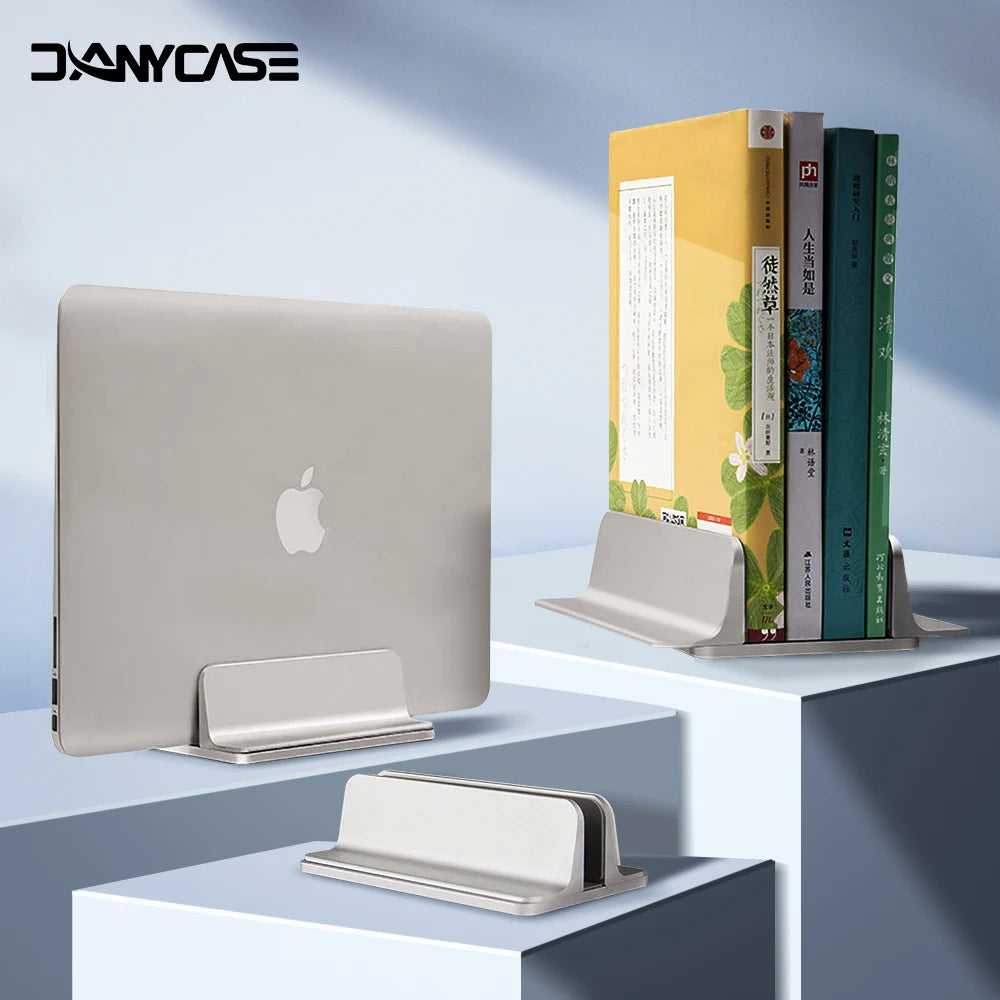 Vertical Laptop Stand – Space Saving Aluminum Holder for MacBook & Laptops