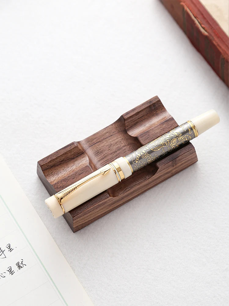 Walnut Wood Desk Organizer & Phone Stand