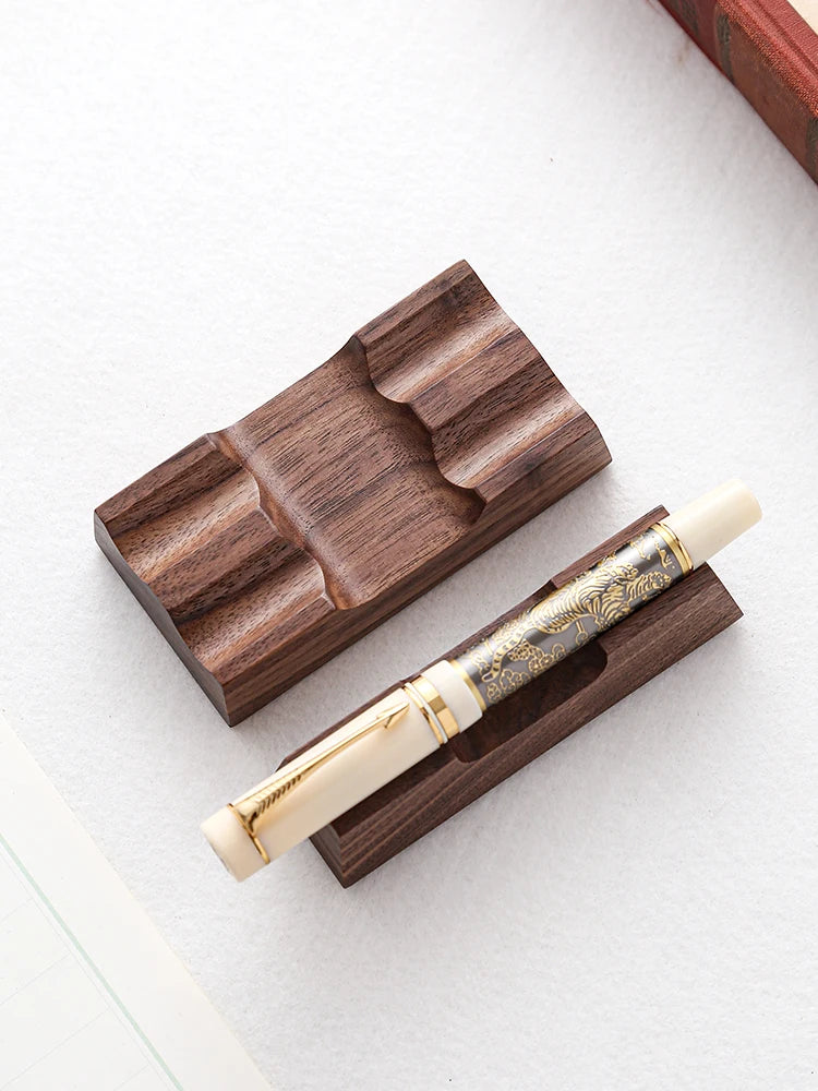 Walnut Wood Desk Organizer & Phone Stand