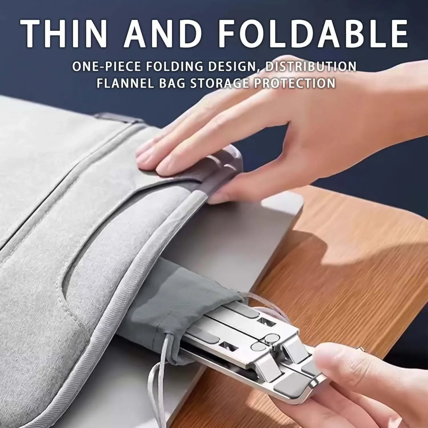 Adjustable Aluminum Laptop Stand – Foldable Ergonomic Laptop Riser