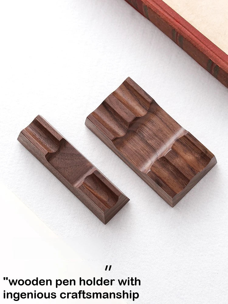 Walnut Wood Desk Organizer & Phone Stand