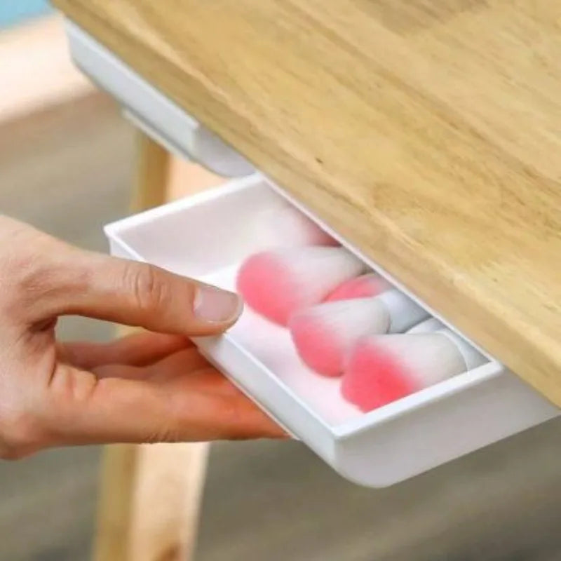 Under Desk Storage Drawer – Hidden Self-Adhesive Organizer for Office & Home