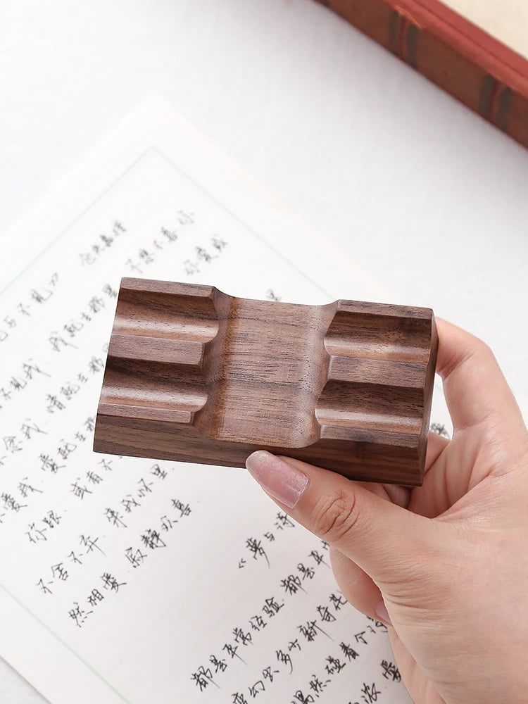 Walnut Wood Desk Organizer & Phone Stand